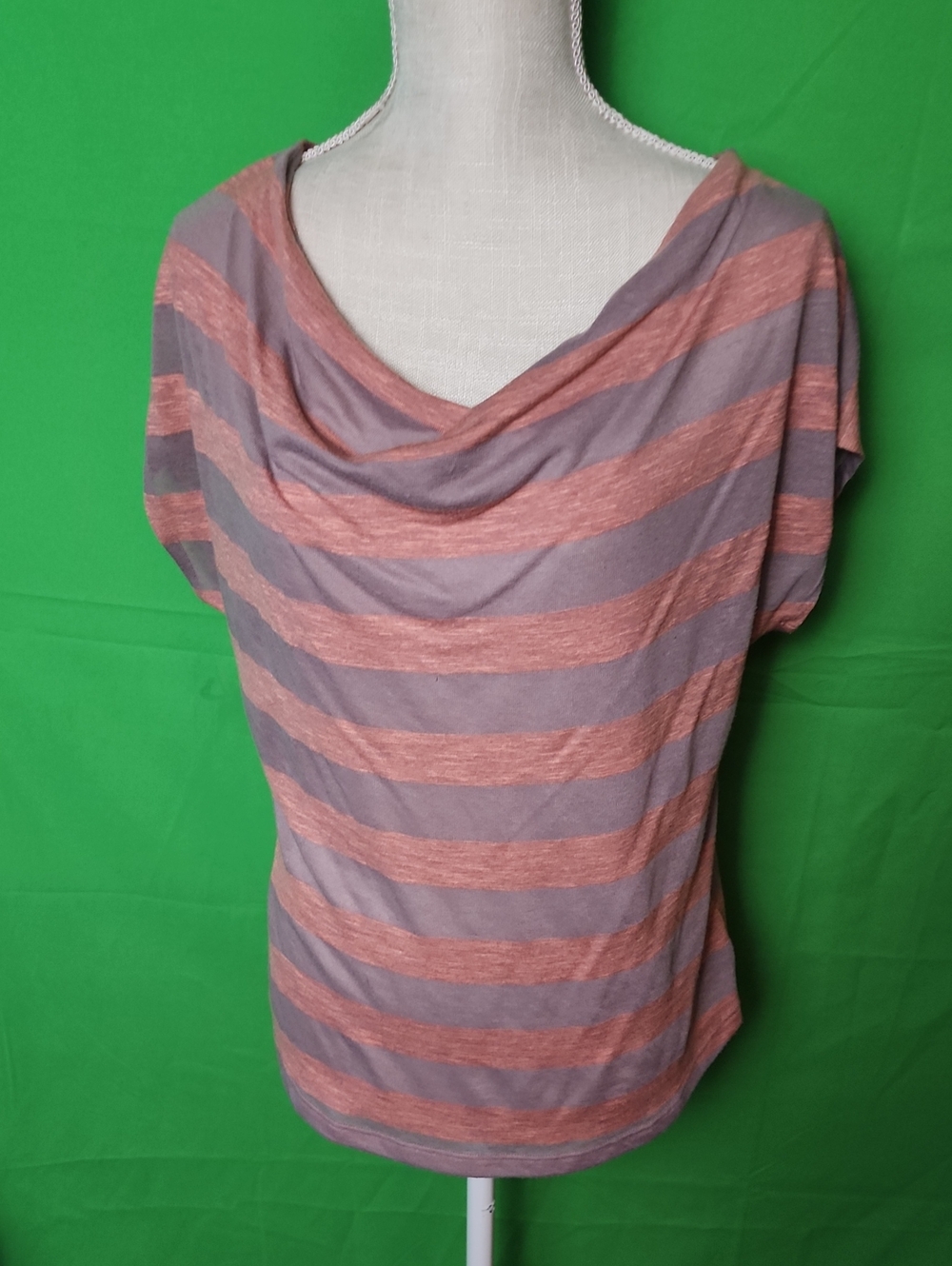 Splendid Cowl Neck Striped Top M